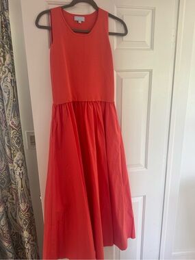 Burgess Sleeveless Coral Maxi Skirt Dress